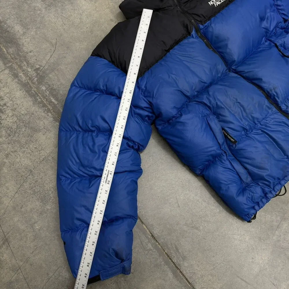 Vtg North Face 700 Down Goose 1996 Nuptse Puffer Jacket Blue Black Men’s 2XL *Re